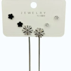 Silver Çelik Küpe Çoklu