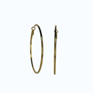 Gold Halka Boru Büyük Çelik Küpe