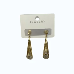 Gold Sallantılı Taşlı Küpe