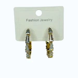 Gold Çelik Zirkontaşlı Halka Küpe