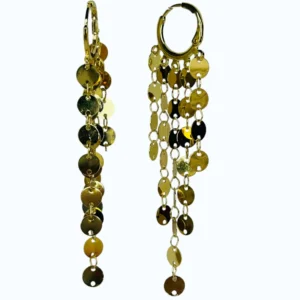 Gold Bijüteri Pullu Sallama Küpe