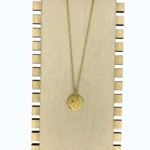 Gold Çelik Gece & Gündüz Uçlu Kolye