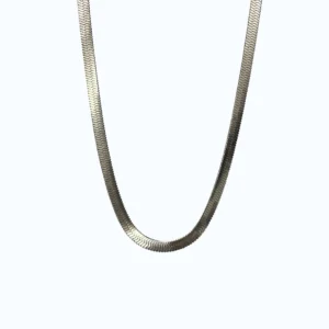 Silver Çelik Balık Sırtı Erkek Kolye