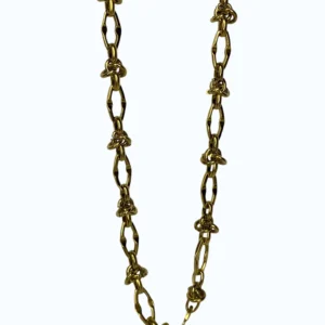 Gold Çelik Düğümlü Zincir Erkek Kolye