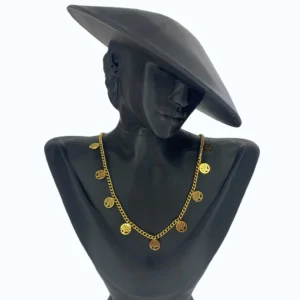 Gold Çelik Mini Hayat Ağaçlı  Kolye