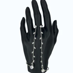 Silver Çelik Şahmeran Bilezik Model Yapraklı Taşlı