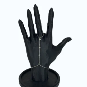 Silver Çelik Şahmeran Zincirli Minimal Geometrik Şekilli  Mavi Boncuk