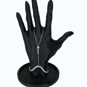 Silver Çelik Şahmeran Zincirli Sıralı Topcuk Taşlı