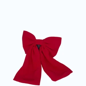 Fiyonk Kısa Kırmızı Polyester Kumaş Toka