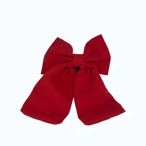Fiyonk Kısa Kırmızı Şifon Kumaş Toka