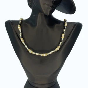 Silver&Gold İncili Çubuk Serenay Kolye