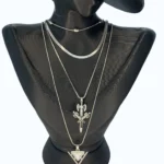 Silver Çelik Kılıç, Sedef Taşlı Üçgen Model Çoklu Kolye